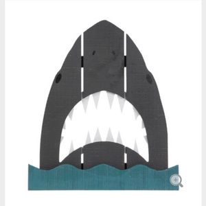 Wood shark sign